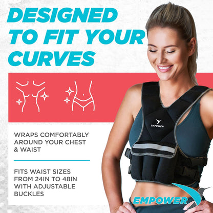 Weighted Walking Vest for Women with Reflective Strips – Fixed 8Lbs, Adjustable 4-10Lbs (4 In1) or Adjustable10-16Lbs (4 in 1), Strengthen Muscles, Boost Bone Health, and Burn More Calories for Workout
