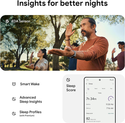 Charge 6 Fitness Tracker with Google Apps, Heart Rate on Exercise Equipment, 6-Months Premium Membership Included, GPS, Health Tools and More, Porcelain/Silver, One Size (S & L Bands Included)