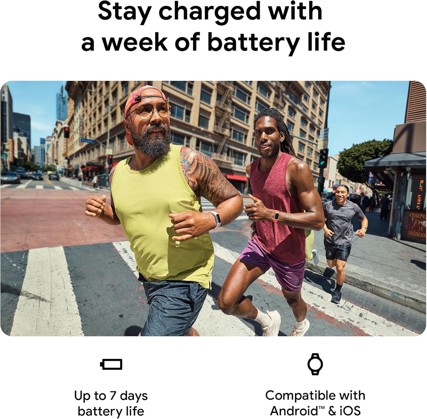 Charge 6 Fitness Tracker with Google Apps, Heart Rate on Exercise Equipment, 6-Months Premium Membership Included, GPS, Health Tools and More, Porcelain/Silver, One Size (S & L Bands Included)