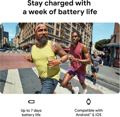 Charge 6 Fitness Tracker with Google Apps, Heart Rate on Exercise Equipment, 6-Months Premium Membership Included, GPS, Health Tools and More, Porcelain/Silver, One Size (S & L Bands Included)